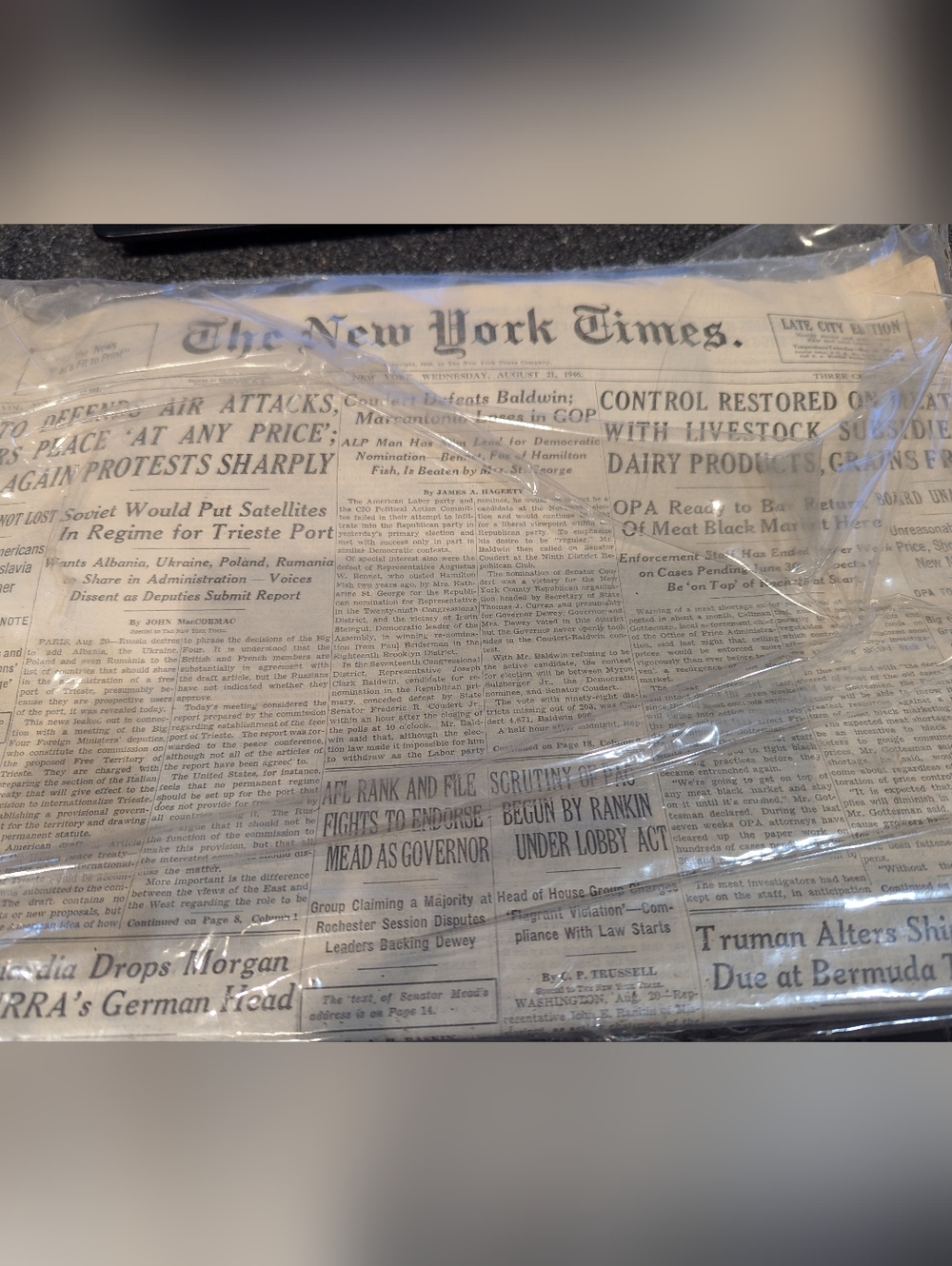 August 21,1946 NY Times